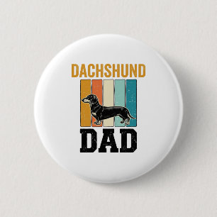 Vintage Dachshund Dad Dog Lover Vector Design_1 2 Inch Round Button