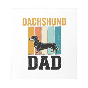 Vintage Dachshund Dad Dog Lover Vector Design_1 Notepad