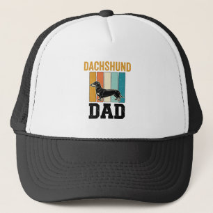 Vintage Dachshund Dad Dog Lover Vector Design_1 Trucker Hat