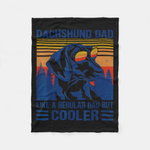 Vintage Dachshund Dad Like A Regular Dad But Coole Fleece Blanket