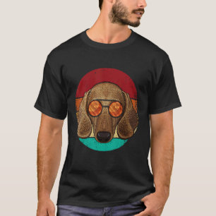 Vintage Dachshund Dog Pet Puppy Retro Eighties Sty T-Shirt