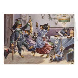 Vintage - Dachshund Family,
