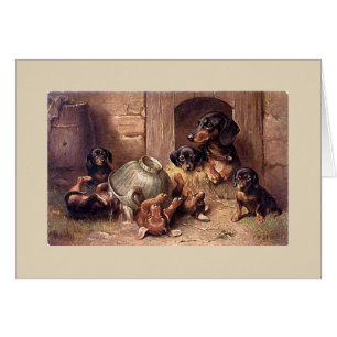 Vintage - Dachshund Family,