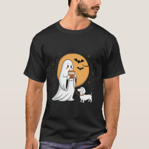 Vintage Dachshund Halloween Spooky Season Weenie D T-Shirt