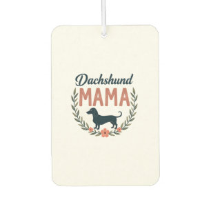 Vintage Dachshund Mama Floral Dog Lover Vector Des Air Freshener
