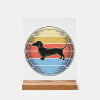 Vintage Dachshund Retro Sunset Dog Shirt Design_1