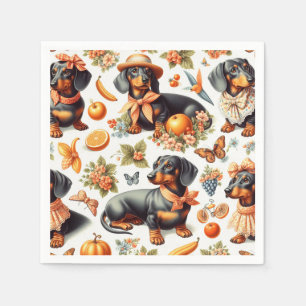 Vintage Dachshund Seamless Napkin