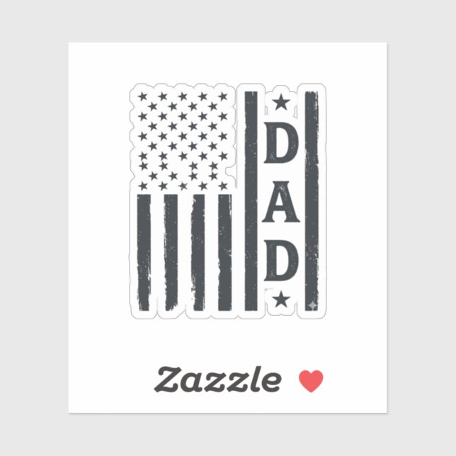 Vintage Dad American Flag Vector Design_1 (Sheet)