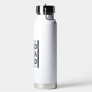 Vintage Dad American Flag Vector Design_1 Water Bottle