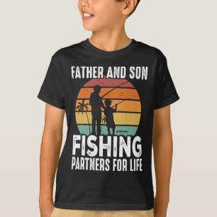 Vintage Dad And Son Fishing Partners For Life Fath T-Shirt