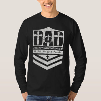 Vintage Dad Christian Man Of God My Hero Happy Fat T-Shirt