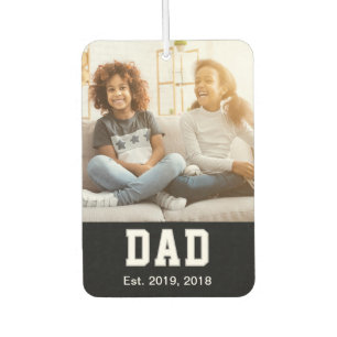 Vintage Dad Established Gift Text Photo Air Freshener