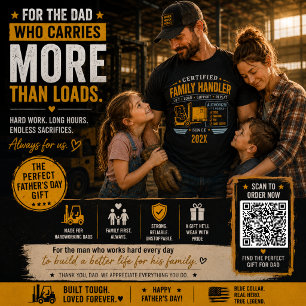Vintage Dad Heavy Duty Handler Forklift Father’s D T-Shirt