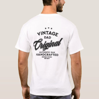 Vintage Dad Original T-Shirt Back Print