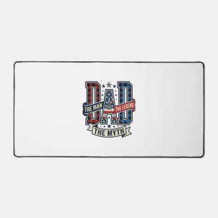 Vintage DAD The Man The Myth The Legend Shirt Desi Desk Mat