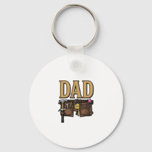 Vintage Dad Tool Belt Fathers Day Keychain