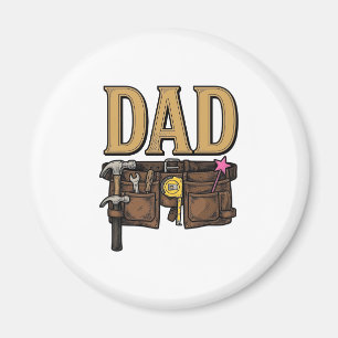 Vintage Dad Tool Belt Fathers Day Magnet
