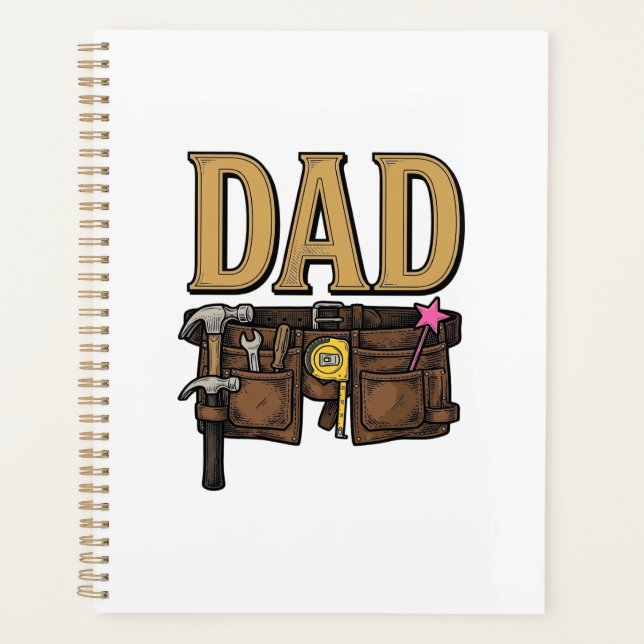 Vintage Dad Tool Belt Fathers Day Planner (Front)