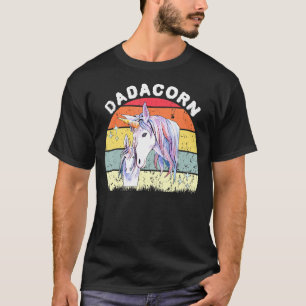 Vintage Dadacorn - Unicorn Dad And Baby Papa Sungl T-Shirt