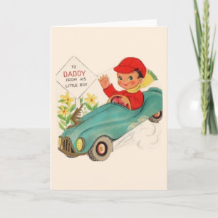 Vintage Daddy From Little Boy Father's Day Card
