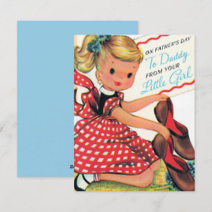 Vintage Daddy’s Girl Happy Fathers Day Holiday Card