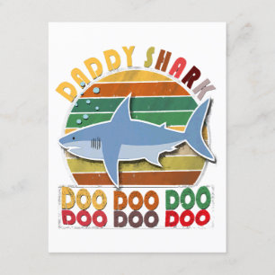 Vintage Daddy Shark Fathers Day Enclosure Card