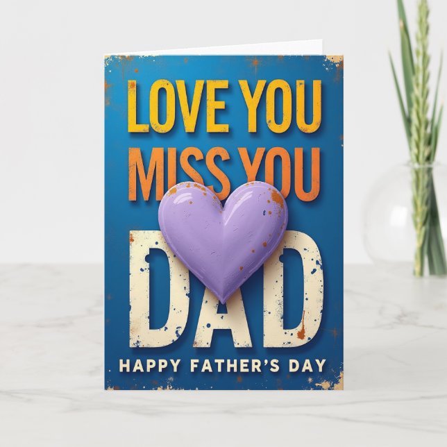 Vintage Dads Day Love Card (Front)