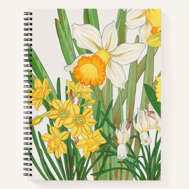 Vintage Daffodil Bullet Journal  (Front)