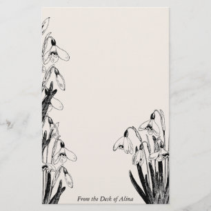 Vintage Daffodil Flowers Personalized Stationery