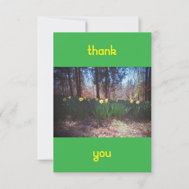 Vintage Daffodil Thank You Card (Front)