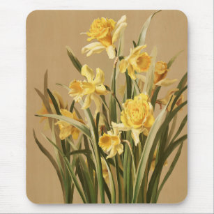 Vintage Daffodils Mousepad