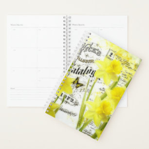 Vintage daffodils planner