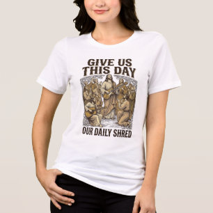 Vintage Daily Shred Religious Guitar Vector Tri-Blend Shirt