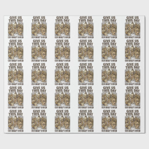 Vintage Daily Shred Religious Guitar Vector Wrapping Paper