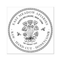 Vintage Daisy and Bee Honeycomb Stamp