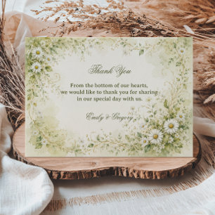 Vintage Daisy Botanical Thank You Card