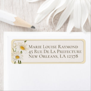 Vintage Daisy Custom Return Address Label