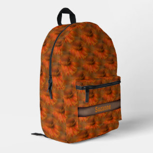 Vintage Daisy Floral Art Pattern Personalized Printed Backpack