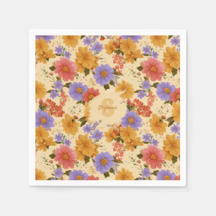 Vintage Daisy Floral Pattern (2) Napkin