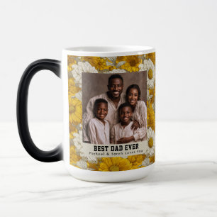 Vintage Daisy Flower Dog Dad Day Ceramic Travel Magic Mug