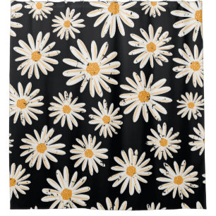 Vintage Daisy flowers seamless vintage pattern. Di