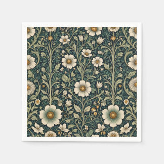 Vintage Daisy Garden Pattern Napkin