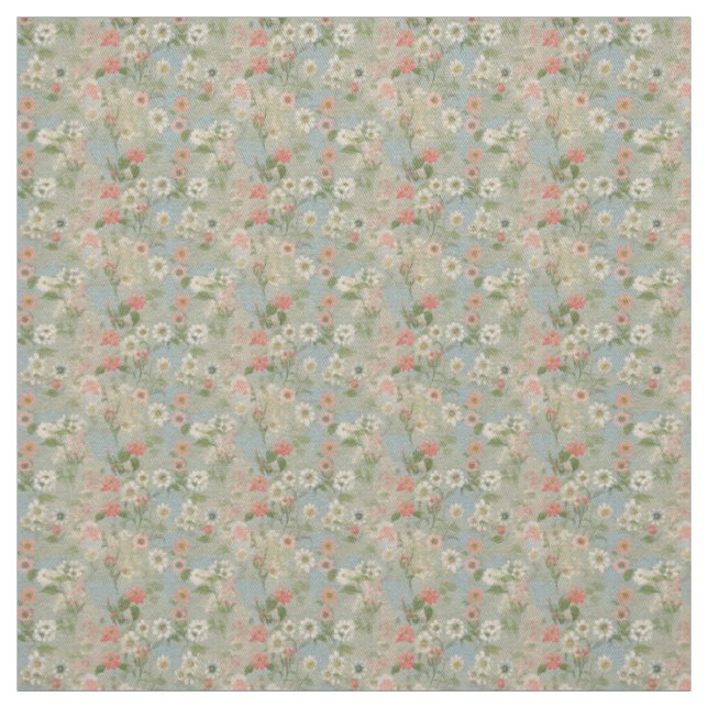 Vintage Daisy Garden with Springtime Charm Fabric (Swatch)