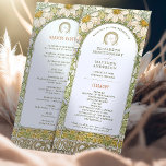 Vintage Daisy Wedding Art Nouveau by Mucha Program<br><div class="desc">Introducing the editable Vintage Wedding Program by Alphonse Mucha, now available on Zazzle! This elegant program is the perfect way to guide your guests through your special day. The Vintage Wedding Program features a beautiful Art Nouveau design by the legendary Alphonse Mucha. The design's soft colours and intricate details are...</div>