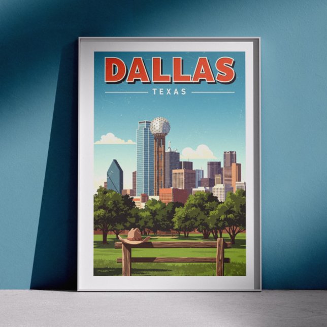 Vintage Dallas Texas Poster (Creator Uploaded)