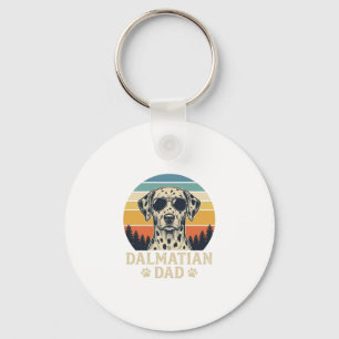 Vintage Dalmatian Dad Dog Lover Design_1 Keychain