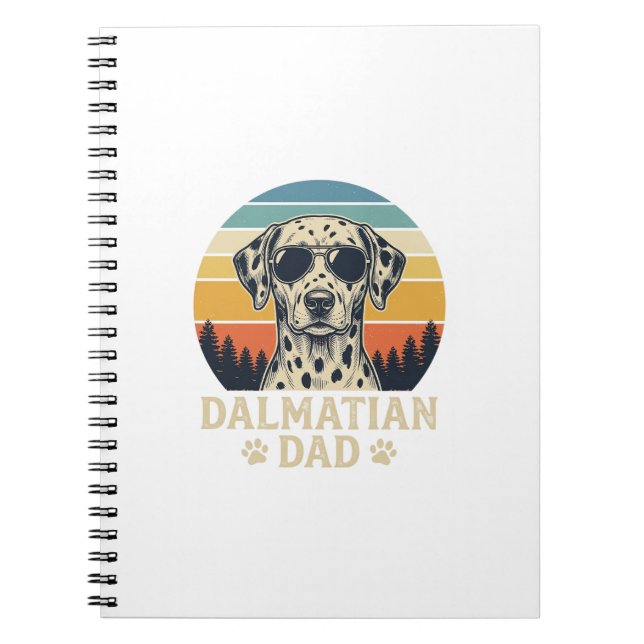 Vintage Dalmatian Dad Dog Lover Design_1 Notebook (Front)