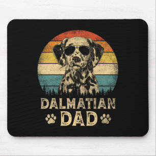 Vintage Dalmatian Dad Dog Lovers Father#39;s Day T Mouse Pad