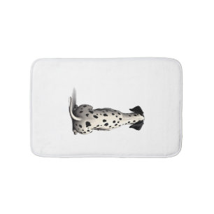 Vintage Dalmatian Dog From Behind Illustration Min Bath Mat