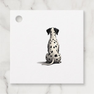 Vintage Dalmatian Dog From Behind Illustration Min Favour Tags